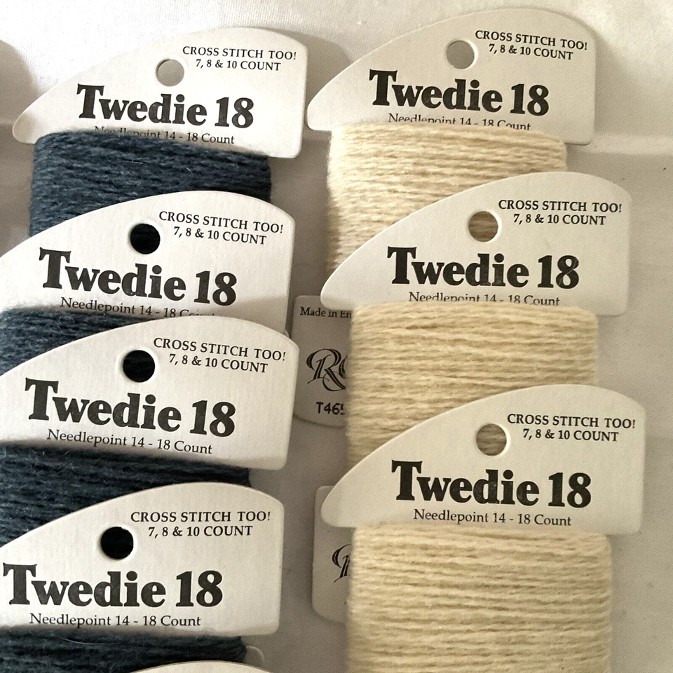 Needlepoint Embroidery Thread Twedie Lot of 11 Rainbow Gallery 100% Wool 15yds - Image 4 of 4