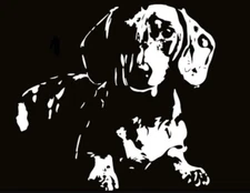 Dachshund Doxie Portrait Decal Sticker for Car Window Wiener Dog Pet laptop
