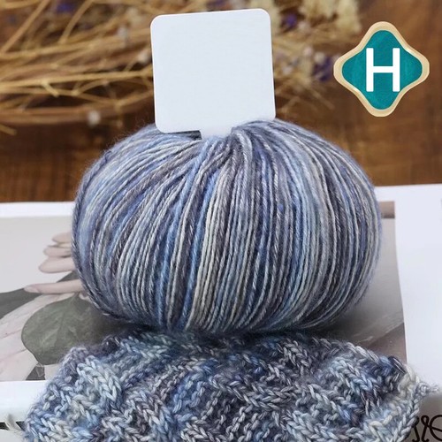 50g Crochet Knitting Combed Cotton Gradient Wool Yarn For Scarf Sweater Hat DIY - Picture 26 of 26