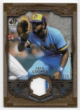 2006 SP LEGENDARY CUTS LEGENDARY MATERIALS GOLD PANTS #LMCC Cecil Cooper /225