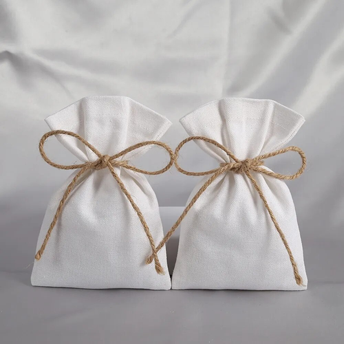 50pcs 9x12-13x18cm Baumwolle Sackleinen Schmuck Organizer Hochzeit Geschenke Neu - Bild 2 von 13