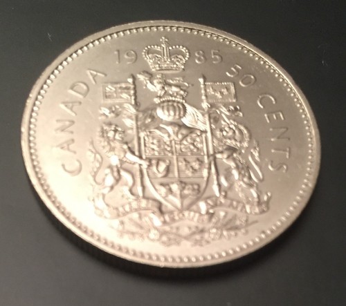 1985 Canada 50 Cents Half Dollar Coin circulated - Imagen 2 de 2