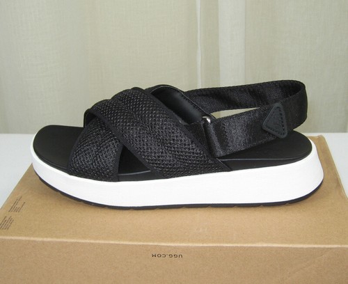 NEW UGG Womens Nella Slingback Strap Platform Sandal Size US 8/EUR 39 Black Mesh - Photo 7/12