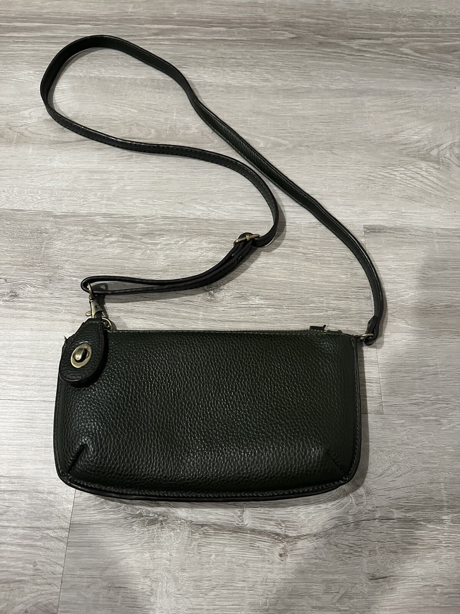 Joy Susan Green Vegan Leather Crossbody Purse With Adjustable Strap