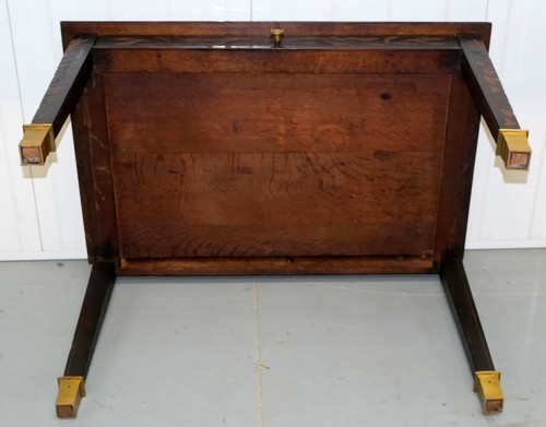 LOVELY CIRCA 1900s KING ALBERT I OF BELGIUM CARVED OAK OCCASIONAL / COFFEE TABLE - Picture 11 of 11