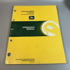 John Deere 2755 2855N Tractor Operators & Maintenance Manual OML64485 Issue A1
