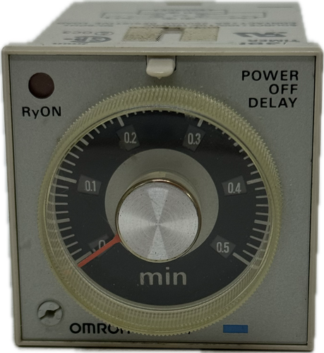 OMRON H3BH-8 TIMER 0.5-10MIN RANGE 100/110/120VAC 5A POWER OFF DELAY - Picture 2 of 5