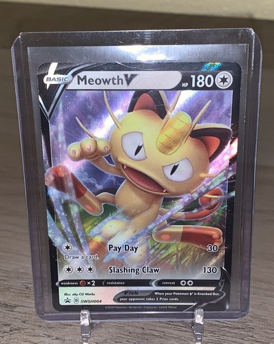 Meowth V [SWSH004] Holo Rare, Promo, Mint/NM - Picture 1 of 6