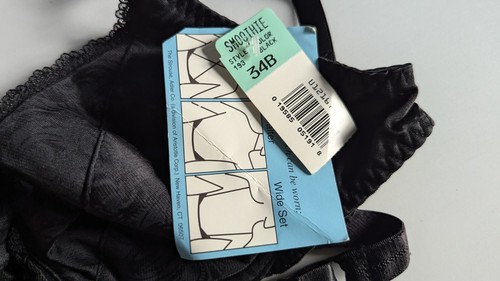 Vintage Backless by Smoothie Bra 34B Black Underwire Style 193 Unlined NWT NOS - Picture 2 of 11