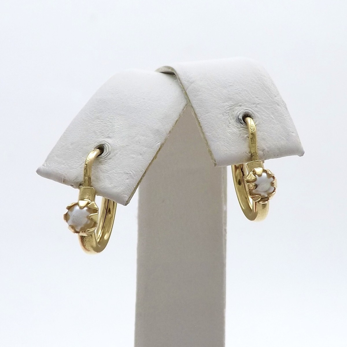 18k Gold 750 Italy Pearl Sleeper Endless Small Baby Child