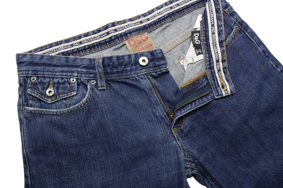 DOLCE & GABBANA Very Tight Vaqueros Hombres W34 Cremallera Muy Bajo Fade Efecto - Imagen 4 de 4