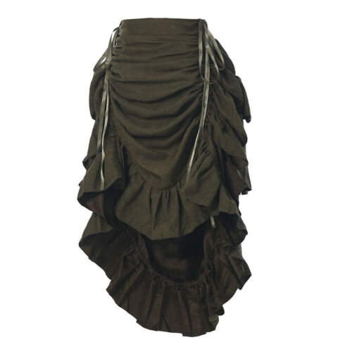Damen Gothic Rock Steampunk Rock Victorian Hi-Low Rock Renaissance Pirat - Bild 23 von 26