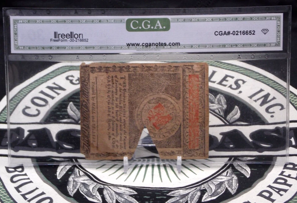 $5 Five Dollar May 5, 1780, Massachusetts Colonial Currency Note #697 ECC&C, Inc - Image 4 of 4