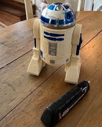 Vintage 1977 Kenner Star Wars funkgesteuert R2-D2 mit Fernbedienung & Box - Bild 2 von 5