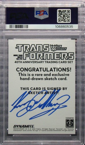 Megatron Defeats Optimus Prime 2024 Transformers 40th PSA 1/1 Sketch Card Art - Picture 2 of 3