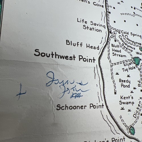 Block Island Map RI Colored Town Map New Shoreham History Rhode Island Older - Picture 15 of 15