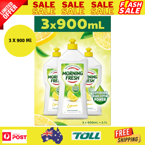 Morning Fresh Lemon Dishwashing Liquid , (900ML x 3) - Picture 1 of 7