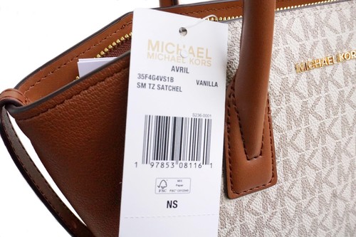 Sac Michael Kors bandoulière Avril SM TZ cartable logo vanille neuf - Photo 10 sur 10