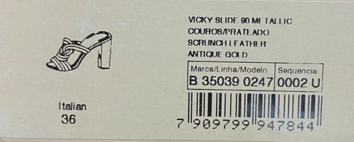 $525 Alexandre Birman Women's Gold Vicky Metallic Sandal Shoes Size EU 36/US 6 - Bild 8 von 8