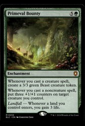 Primeval Bounty 232/432 Commander: Bloomburrow MTG Mythic Rare