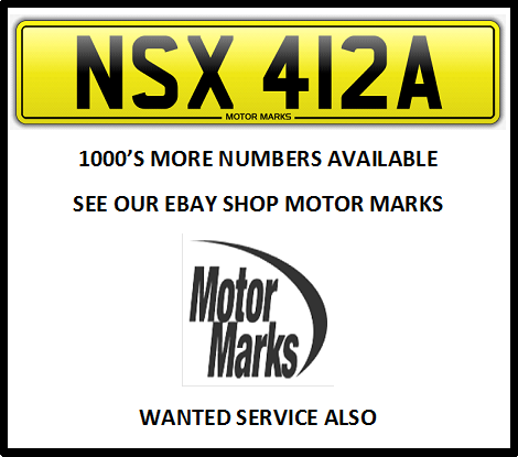 NSX 412A NSX HONDA ACURA CHERISHED NUMBER PLATE QUICK TRANSFER NSX 412A NSX NSX - Picture 1 of 3