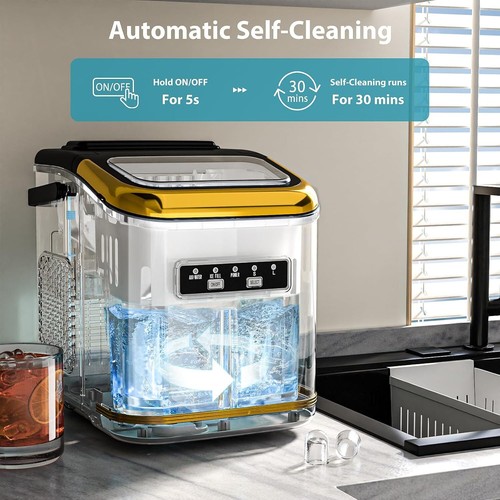 26lbs/24H ,9 Cubes/6 Mins Portable Compact Small Bullet Ice Maker ,Self Cleaning - Zdjęcie 7 z 8