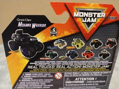 Mohawk Warrior Monster Jam 2024 Spin Master 1:64 Great clips Truck Series 36 - Picture 6 of 9