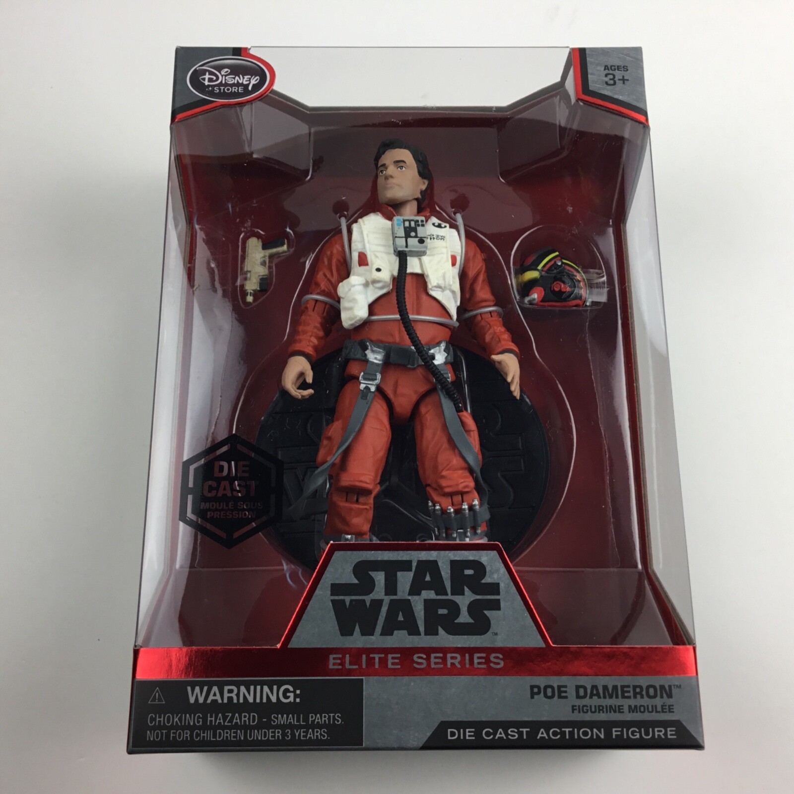 Star Wars Disney Store Elite Series POE DAMERON 6" Die Cast Action Figure NEW