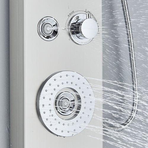 Duschpaneel Edelstahl LED Duschset Regendusche Duscharmatur Massage Duschsäule - Bild 95 von 200