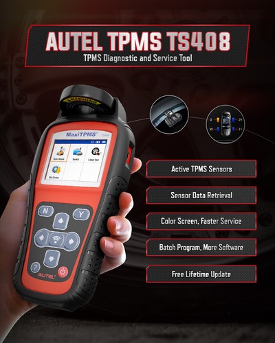 Autel MaxiTPMS TS408 Auto Diagnóstico Escáner Sensor neumáticos TPMS VW BMW AUDI - Imagen 2 de 12