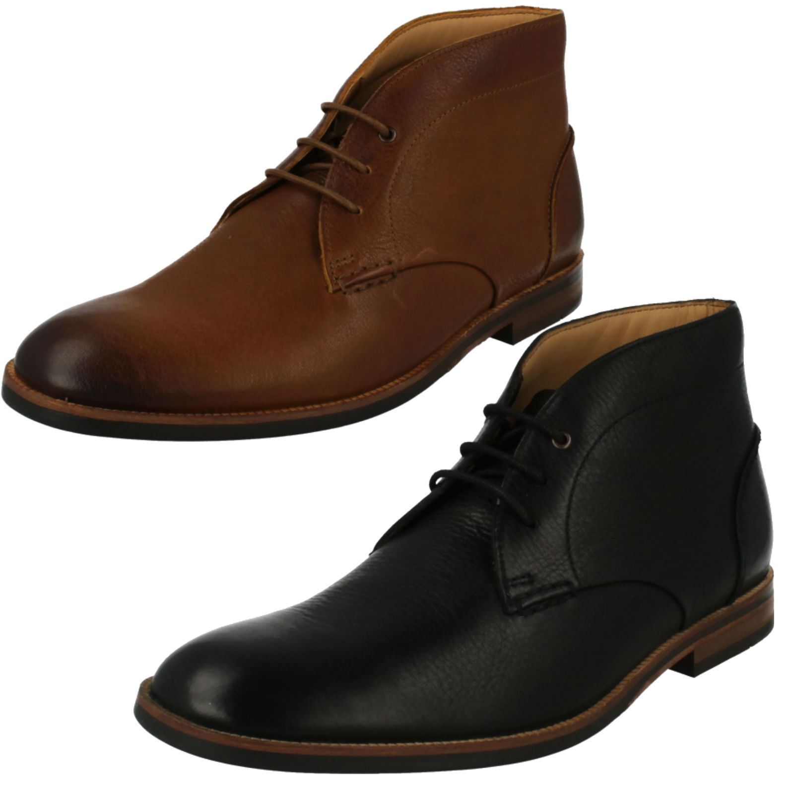 Mens Clarks Smart Lace Up Ankle Boots Broyd Mid Mens Clarks Smart Lace Up Ankle Boots Broyd Mid
