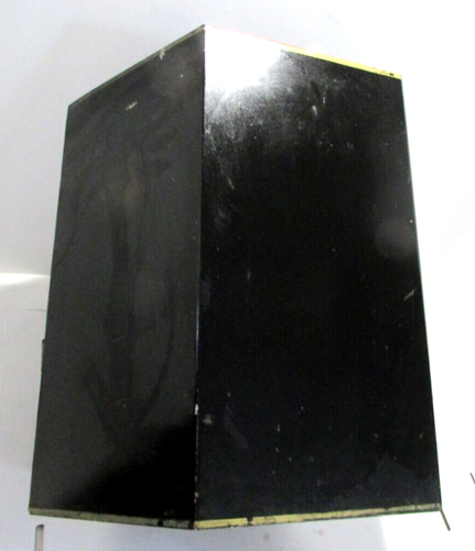 Vintage Toleware Trash Can Hand-painted Giraffes Hexagonal Shaped Signed '94 - Picture 11 of 22