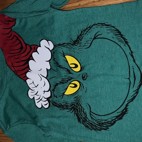 Grinch Christmas Long Sleeve Shirt 12 Mths Dark Green Face Holiday Baby  - Bild 4 von 6