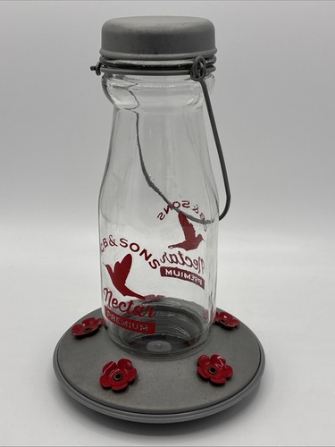 Jersey Kolibri Futterhaus Glas Milchflasche von More Birds 5 Futterstationen 18oz - Bild 2 von 4