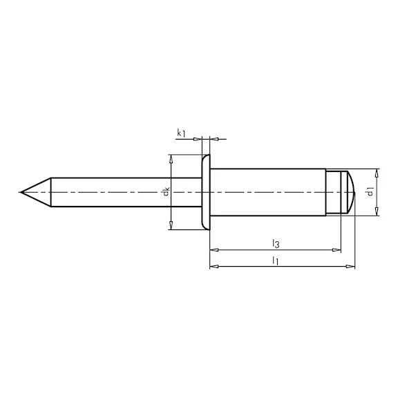 Rivetti Alluminio Universali 4,8x21 Set 250pz - WÜRTH 0914048100 - Immagine 2 di 4