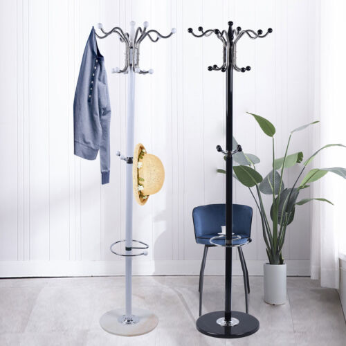 Robuste Garderobe Hut Tasche Ständer Baum Kleiderbügel Halter 16 Haken Organizer - Bild 10 von 37