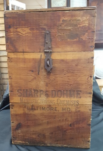 1800's Sharp & Dohme 5 Gallon Root Beer Medicinal Bottle in Wood Crate GS00706 - Picture 8 of 12