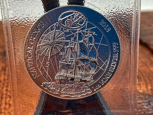Moneda de plata Ruanda 2018 1 oz onza náutica HMS Endeavour