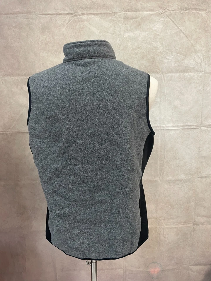 Chaleco Port & Authority para mujer gris polar cuello falso sin mangas cremallera completa talla 2XL Foto 3 de 4