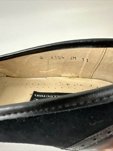 Jarman Slipper Halbschuh Leder & Wildleder schwarz Quaste Schuh Herren Größe 11 M - Bild 7 von 14