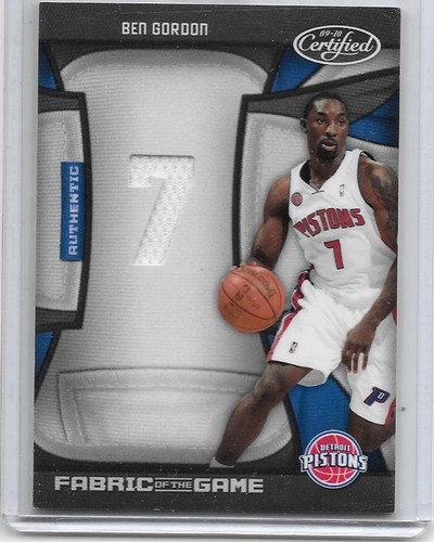 BEN GORDON 2009-10 PANINI CERTIFIED FABRIC OF THE GAME GAME USED JERSEYS#/99 - Picture 1 of 1