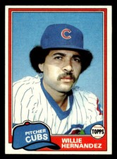 1981 Topps #238 Willie Hernandez Card Chicago Cubs