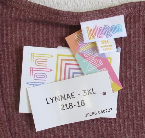 New LULAROE Size 3X Womens Tunic Top Lynnae Long Sleeve Shirt - Picture 9 of 9