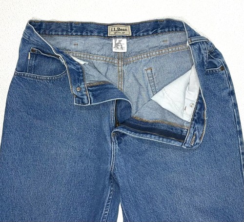 L.L. Bean Herren Natural Fit Größe 36 x 32 Tapered Blue Jeans Artikel 104731 EUC - Bild 3 von 10