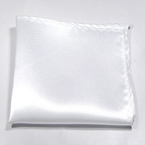 Plain Pocket Square Wedding Mens Satin Solid Handkerchief Hanky Jacket Suit 1Pc - Picture 16 of 37