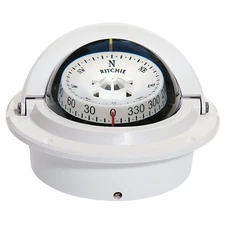 Pivot LED White Dial Flush Mount 12 Volt Green LED Compass