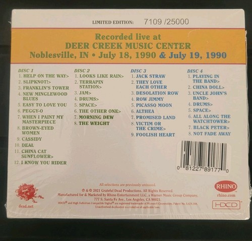 Grateful Dead Dave's Picks Volume 40 Noblesville ,IL 7/18-9/1990 Brand New - Picture 2 of 4