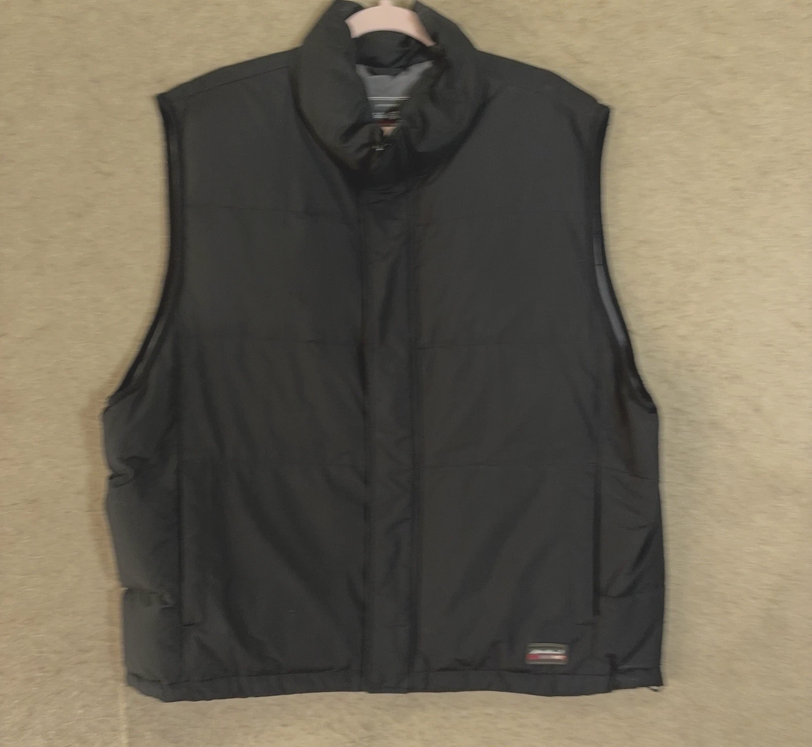 Eddie Bauer Goose Down Puffer Vest Mens XL Black Weather Edge Weatherproof