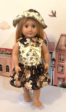 18 Inch Doll Clothes - Handmade Dress  Hat to Fit American Girl type Dolls
