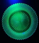 “Miss America” Anchor Hocking 7" Uranium Glass Plate – Glows Under UV Light